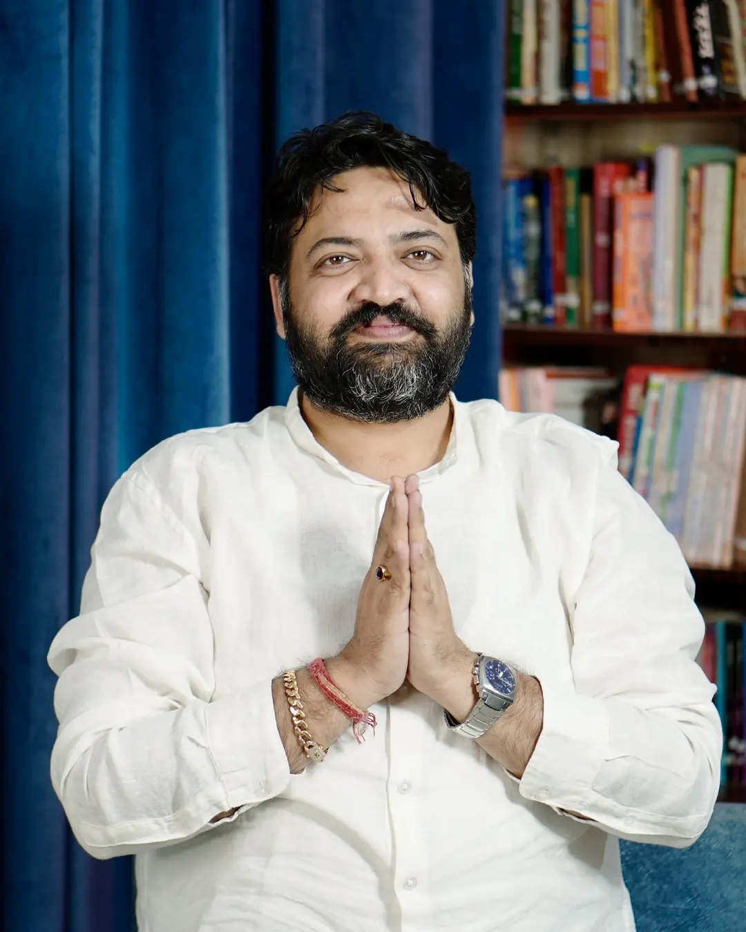 Dr Deepak in his library